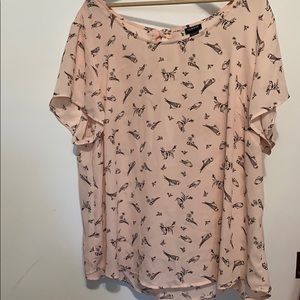 Torrid pale pink Size 3x birdie summer blouse